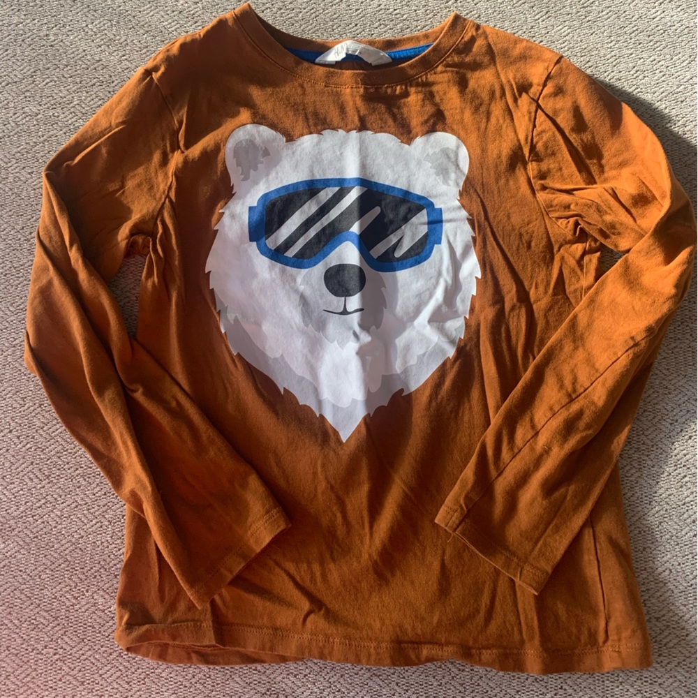 Long sleeve polar bear shirt.